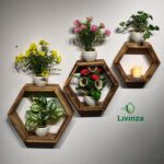 Hexagon Room Square Wall Shelf Combo for home wall decoration