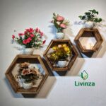 Hexagon Room Square Wall Shelf Combo for home wall decoration
