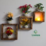 Hexagon + Room + Square Wall Shelf Combo | Stylish Wall Decor